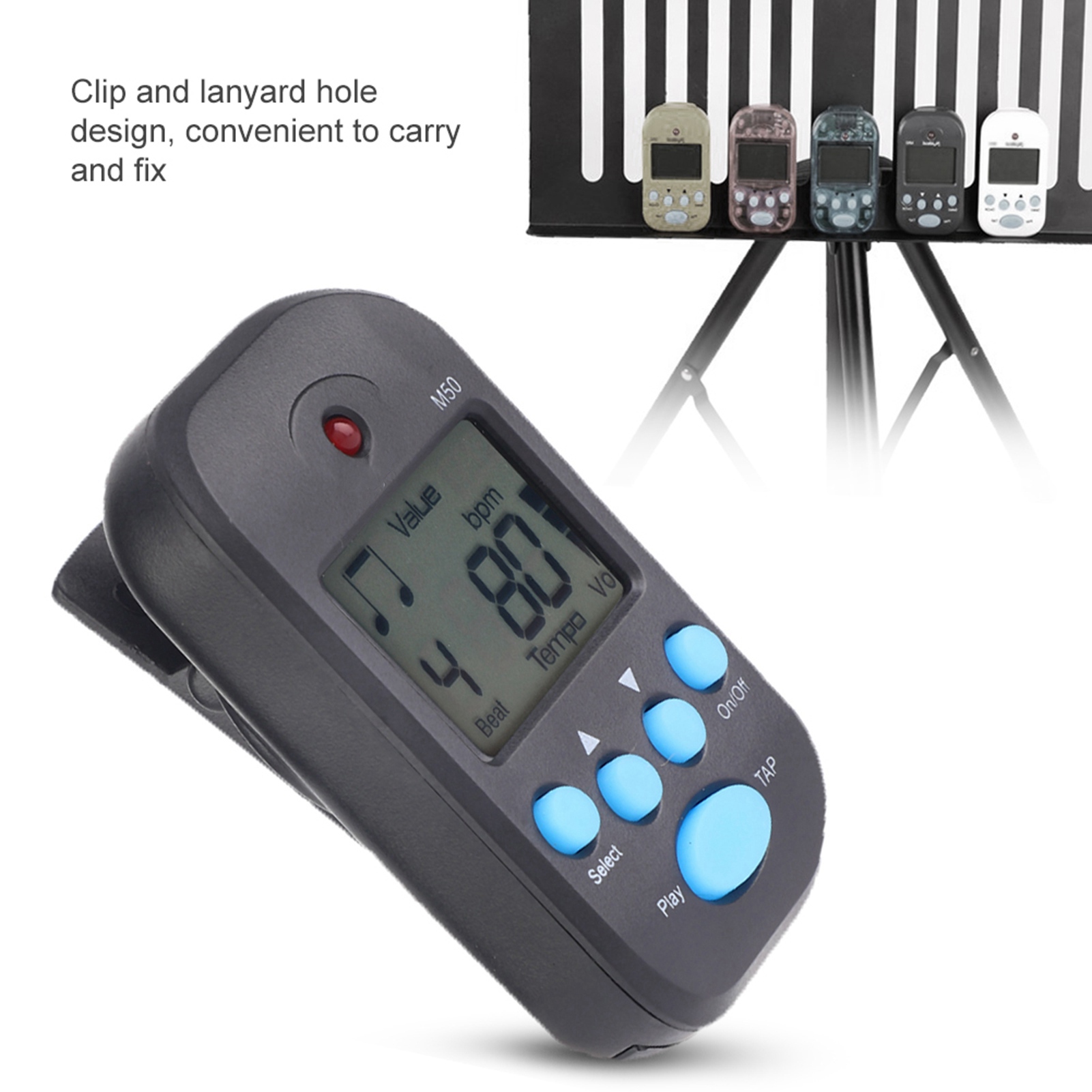Bass Guitar Strings - Mini Metronome Professional Clip-On LCD Digital
