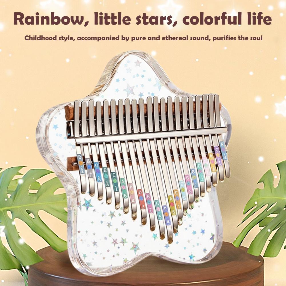 Kalimba Thumb Piano - 21/17 Keys Portable Finger PianoCrystal Clear