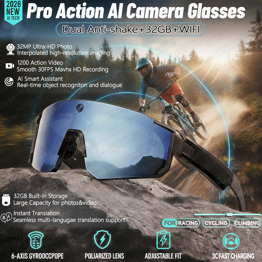 Audio Music Recording - New AI smart shooting&recording glasses with