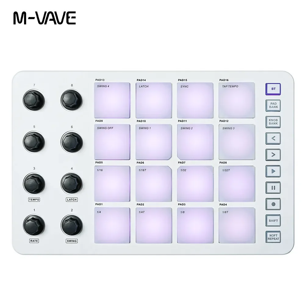 Midi Controller Pad - M-VAVE SMC-PAD Launch Pad USB-C Interface