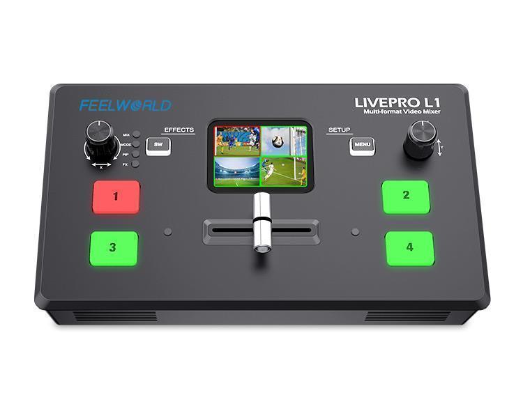 Audio Mixer 4 Channel - FEELWORLD LIVEPRO L1 V1 4xHDMI Inputs