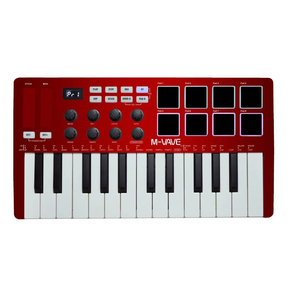 Midi Controller Pad - M-VAVE MIDI 25-Key USB MIDI Keyboard