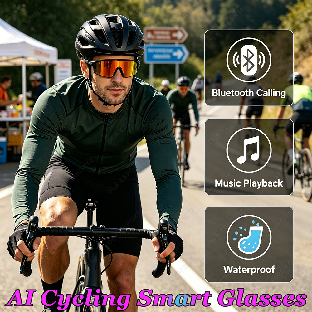 Audio Music Technology - Outdoor Cycling Bluetooth Smart Glasses Technology