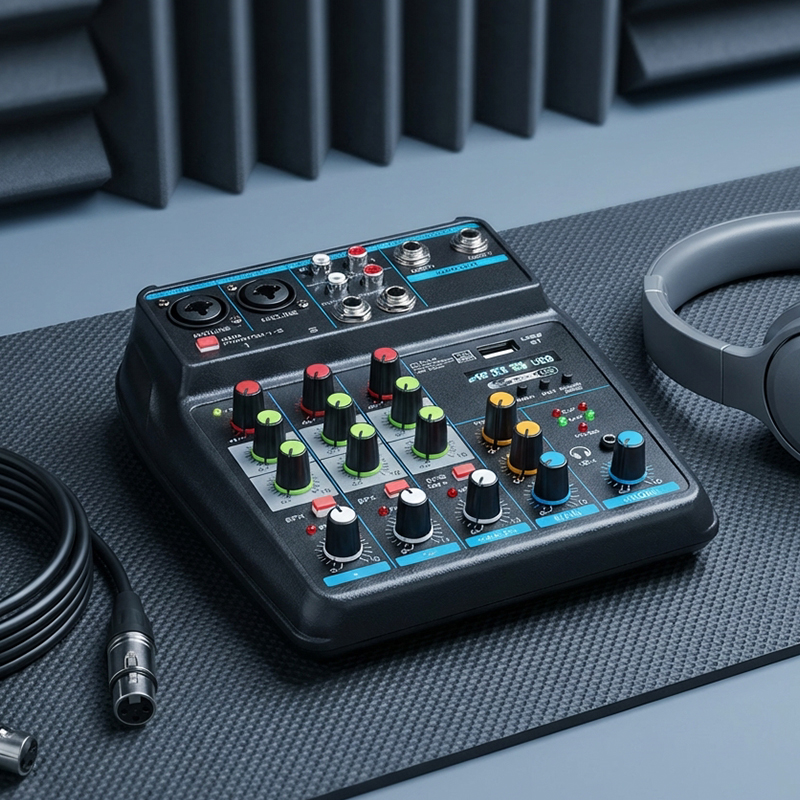 Audio Mixer 4 Channel - 4-Channel Mini USB Audio Mixer Console