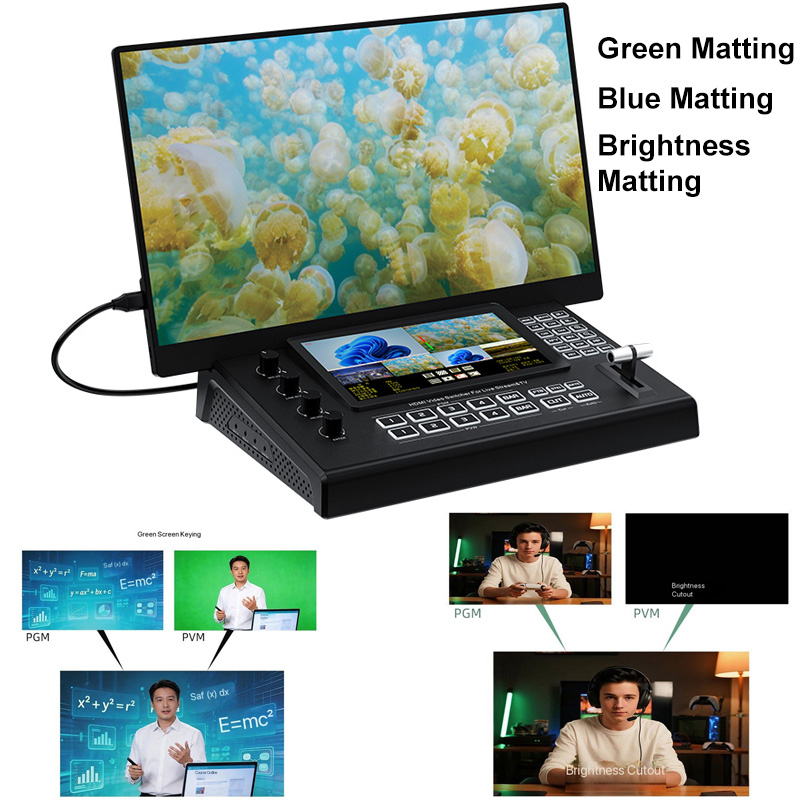 Audio Mixer 4 Channel - USB3.0 1080P 4 in 2 Out