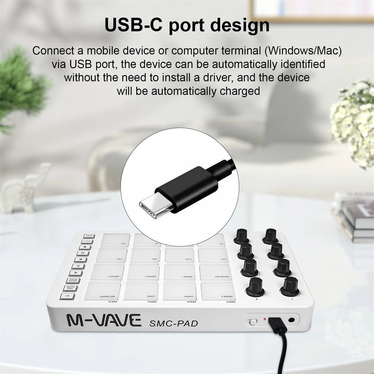 M-VAVE SMC-PAD Wireless MIDI C - Midi Controller Pad review and price