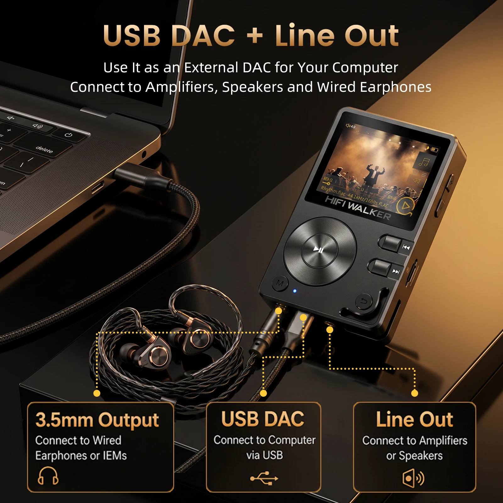 DAP HIFI Player, Bluetooth 5.2 - Audio Music Offline review and price