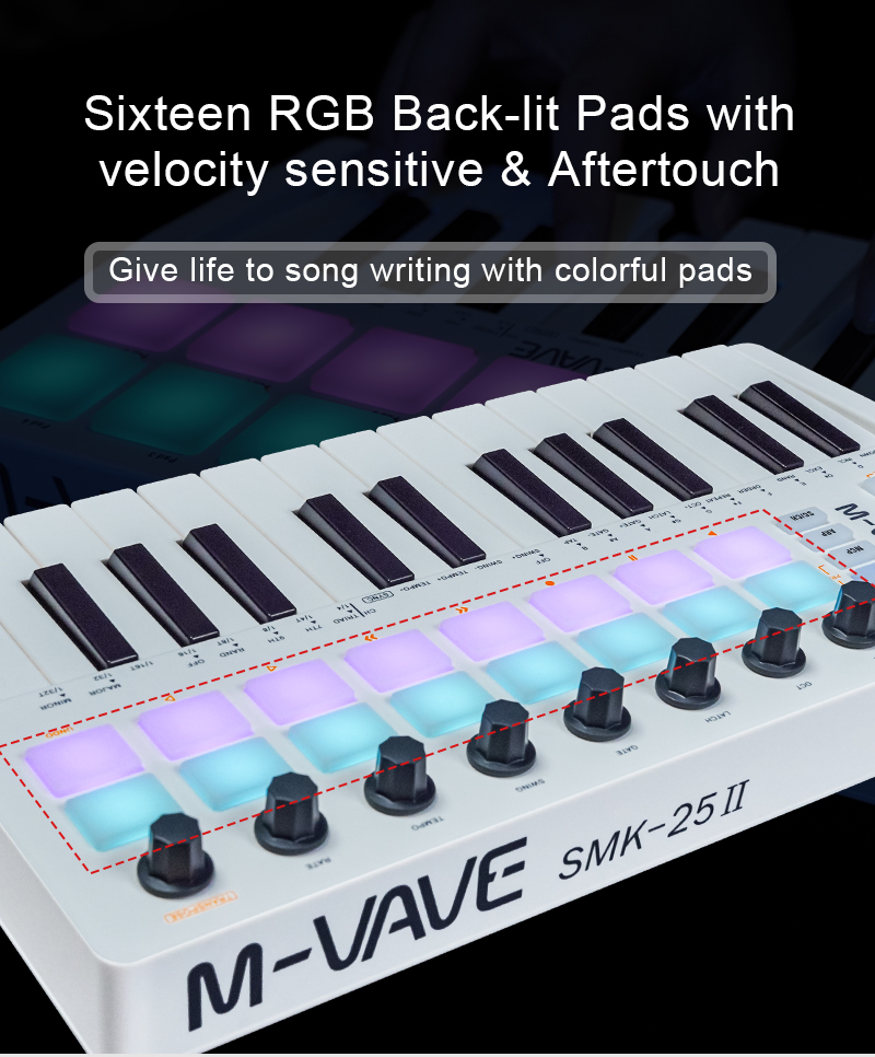 M-VAVE SMK-25 II MIDI Pad Cont - Midi Controller Pad review and price