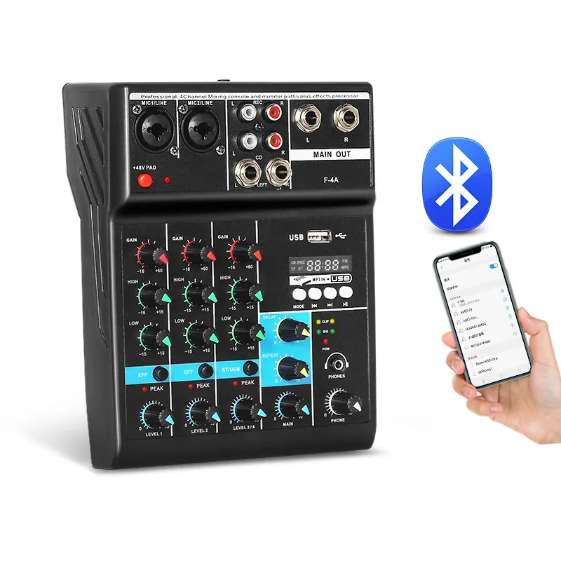 Professional 4 channel audio m - Audio Mixer 4 Channel review and price