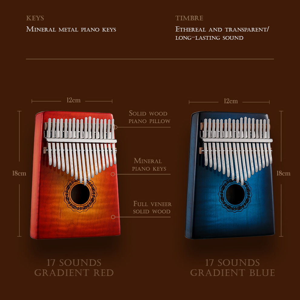Hluru Professional 17 Key Mapl - Kalimba Thumb Piano review and price