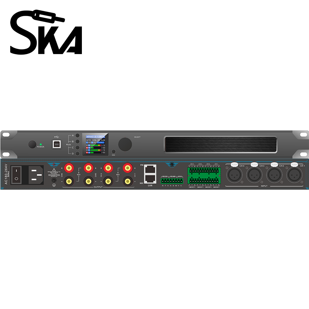 DSP Digital Power Amplifier 1U - Audio Mixer 4 Channel review and price