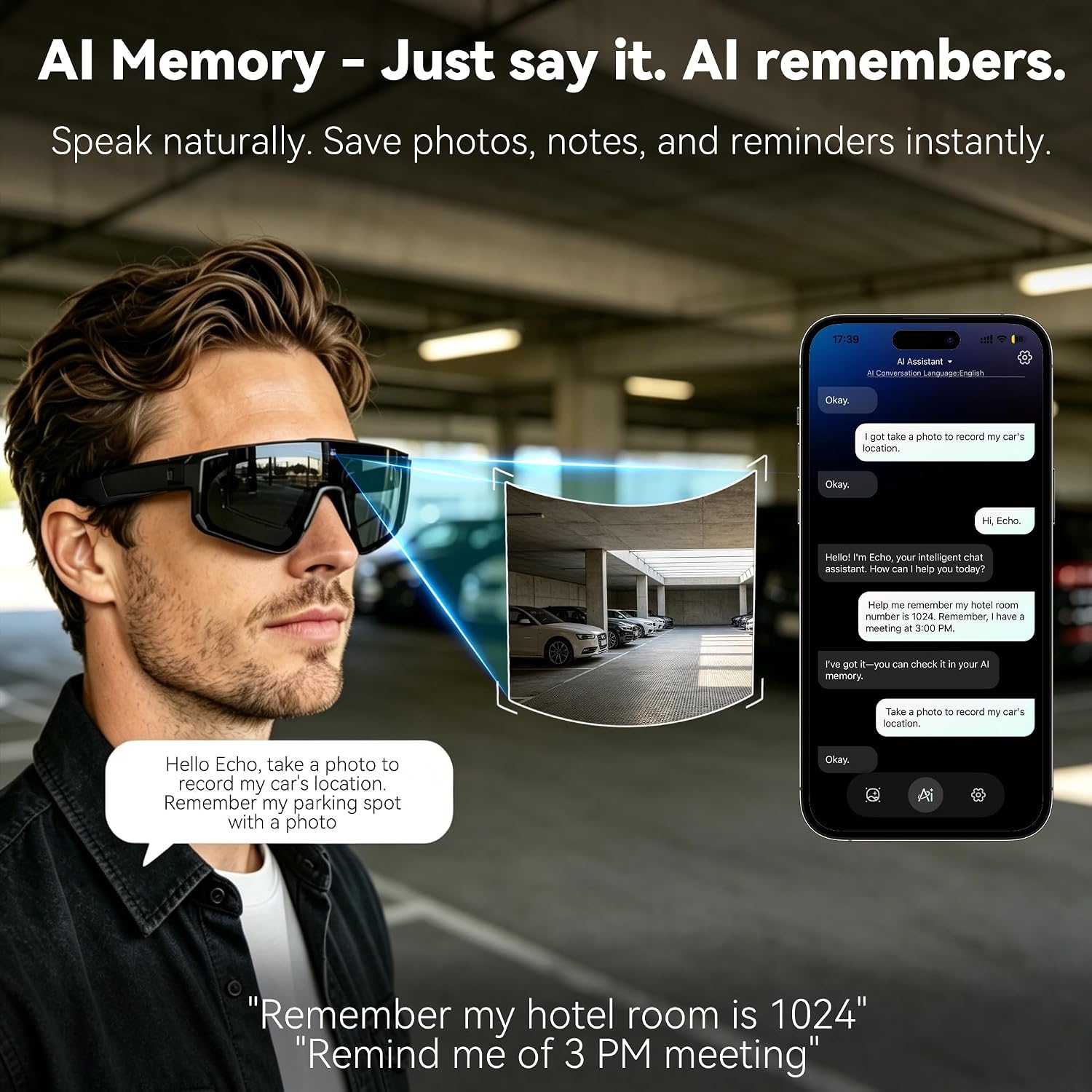 New AI Smart Glasses With Came - Audio Music Recording review and price