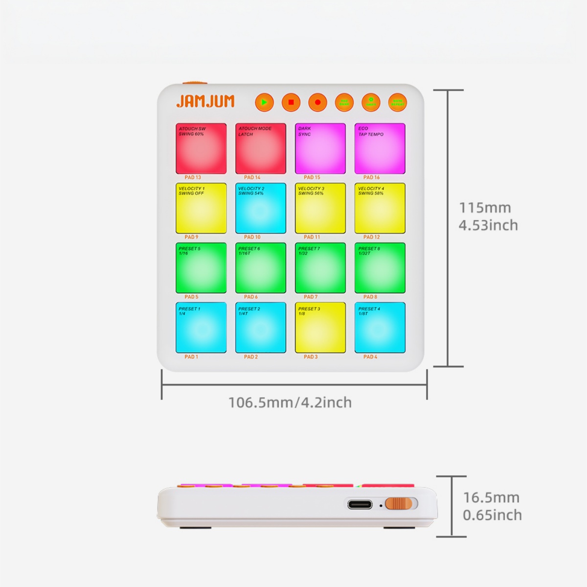 JAMJUM JP-MINI Wireless MIDI P - Midi Controller Pad review and price