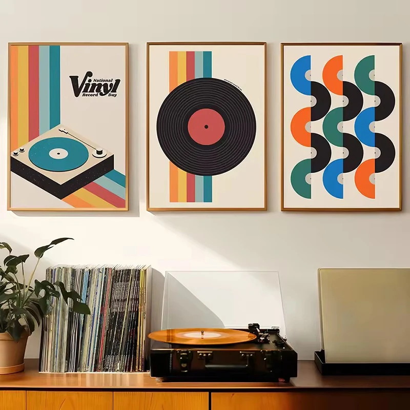 Mid Century Vinyl Record Canva - Audio Music Recording review and price