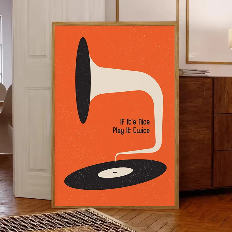 Mid Century Vinyl Record Canva - Audio Music Recording review and price