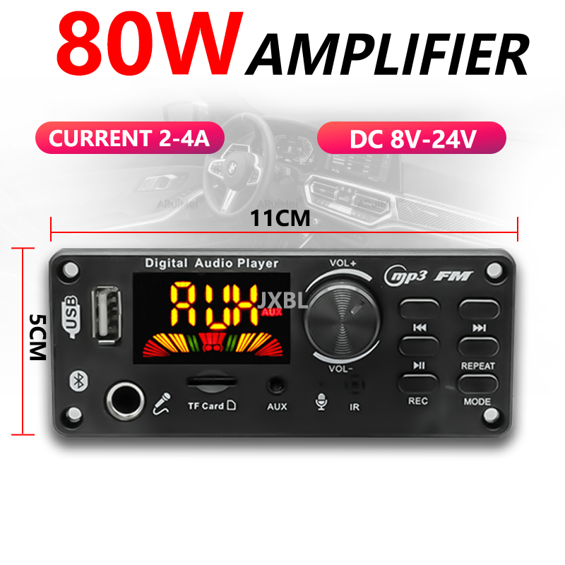 80W Bluetooth 5.0 MP3 Decoder  - Audio Music Player review and price