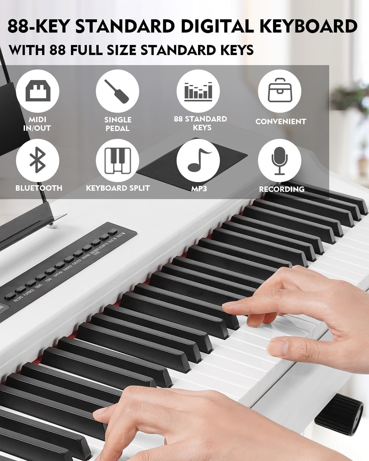 MUSTAR Digital Piano Keyboard  - Piano Sustain Pedal review and price