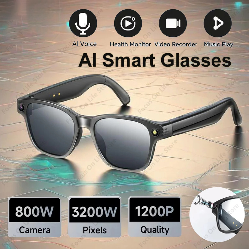 AI Smart Glasses 8 Million Cam - Audio Music Player review and price