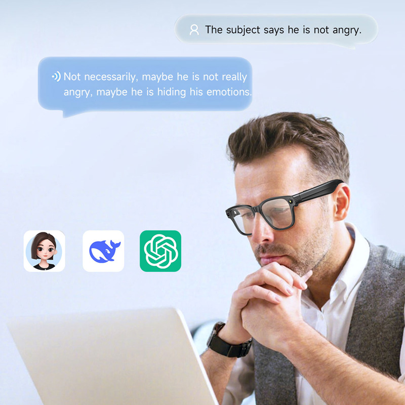 AI Smart Glasses 8 Million Cam - Audio Music Player review and price