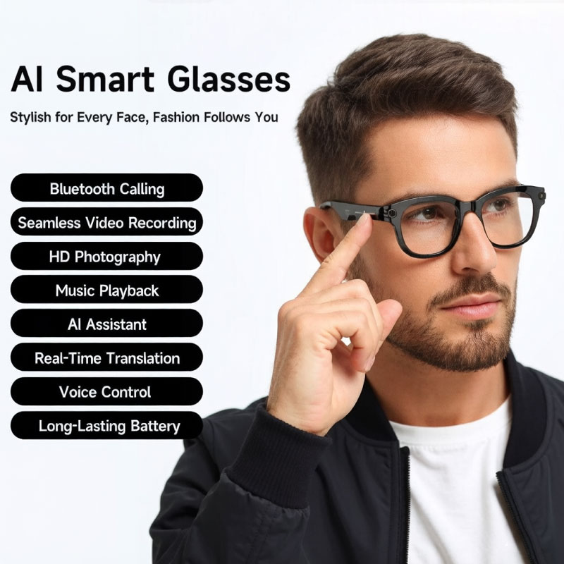 FLAUNT AI Smart Glasses 4K Cam - Audio Music Recording review and price